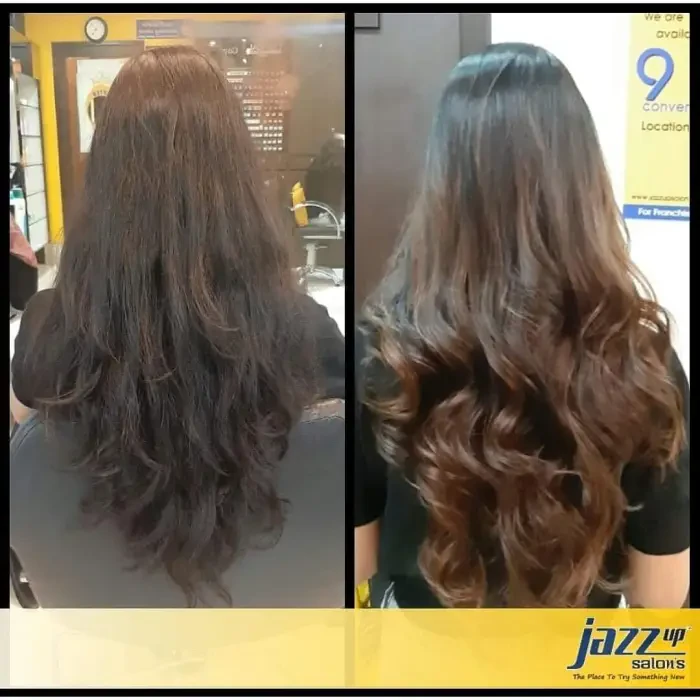 Salon styling result at JazzUp Salon
