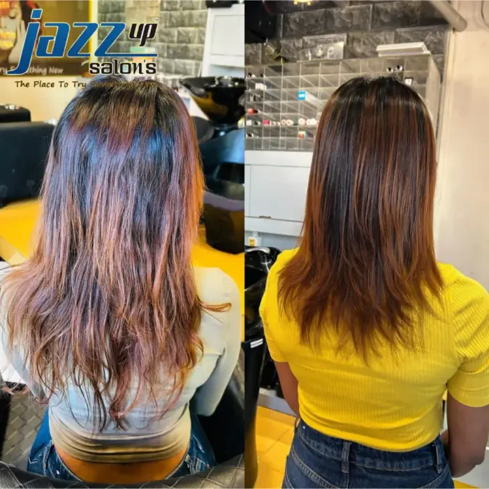 Finished hair styling by a JazzUp professional