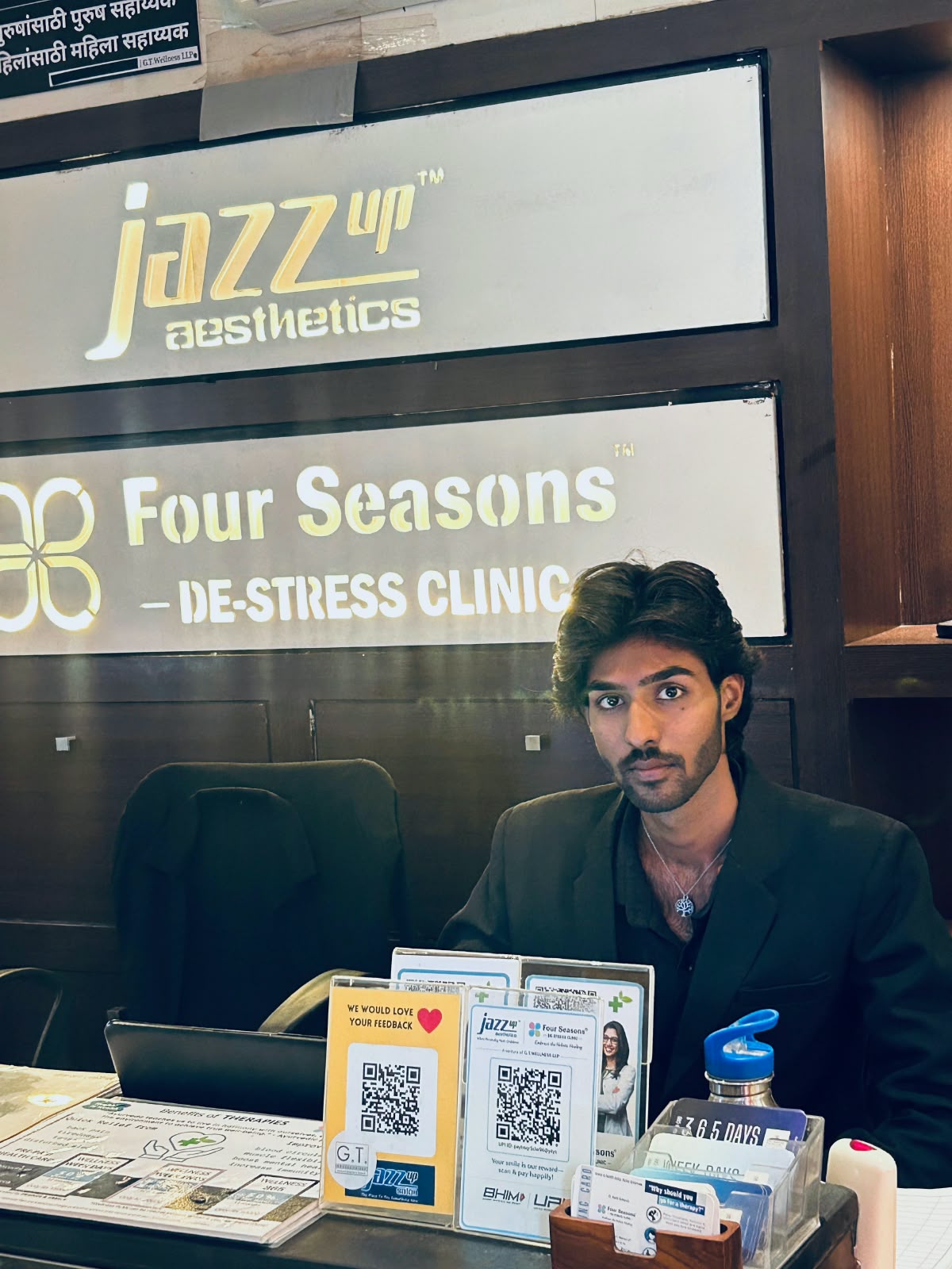 Ayush Tak, guest relation executive at JazzUp Salon