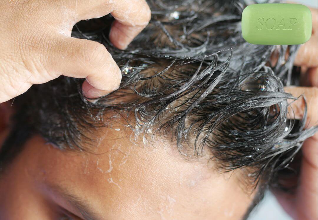 Soap bar for hair care article